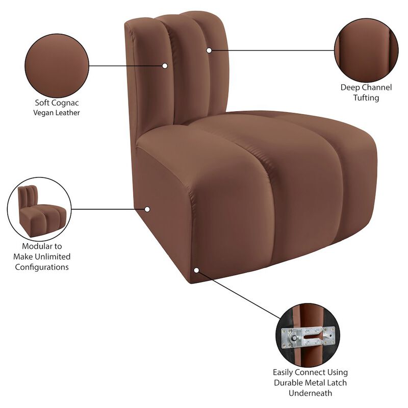 Meridian Furniture Arc Vegan Leather Reverse Corner