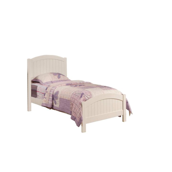 Streamdale Twin Bed with White Headboard (Plywood)
