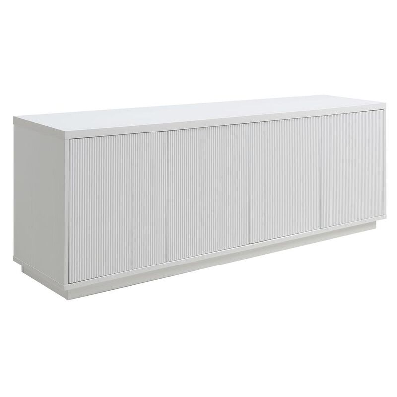 Hudson&Canal Hanson Rectangular TV Stand for TV's up to 75 in White