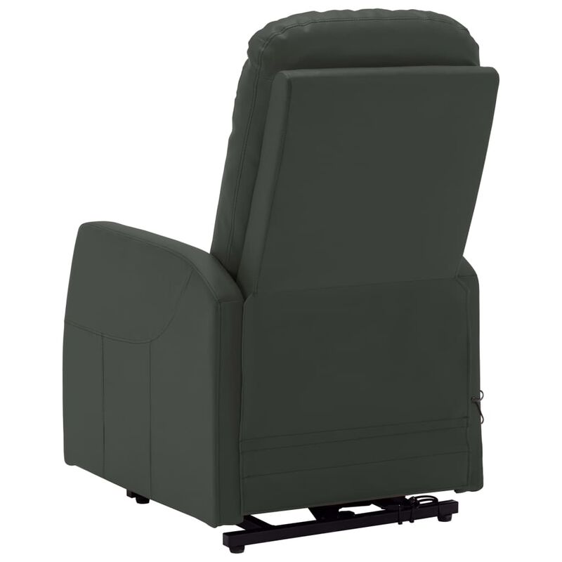Power Lift Massage Recliner Anthracite Faux Leather