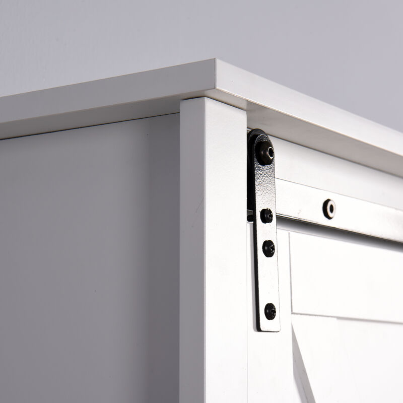Hivvago Barn Door Bathroom Wall Mounted Cabinet with Adjustable Shelves