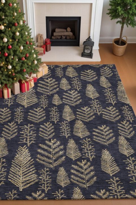 Merry & Bright MY21 Black 10' x 14' Rug