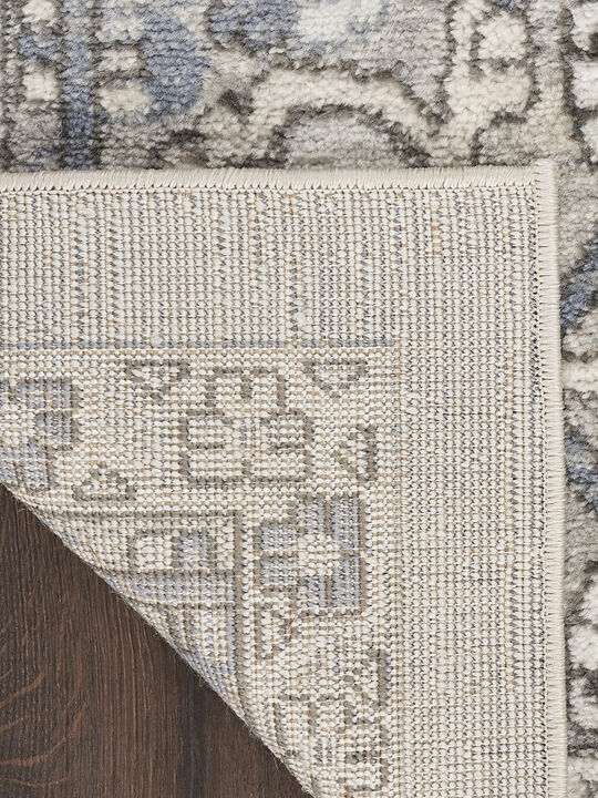 Quarry QUA05 Ivory/Blue 3'9" x 5'9" Rug