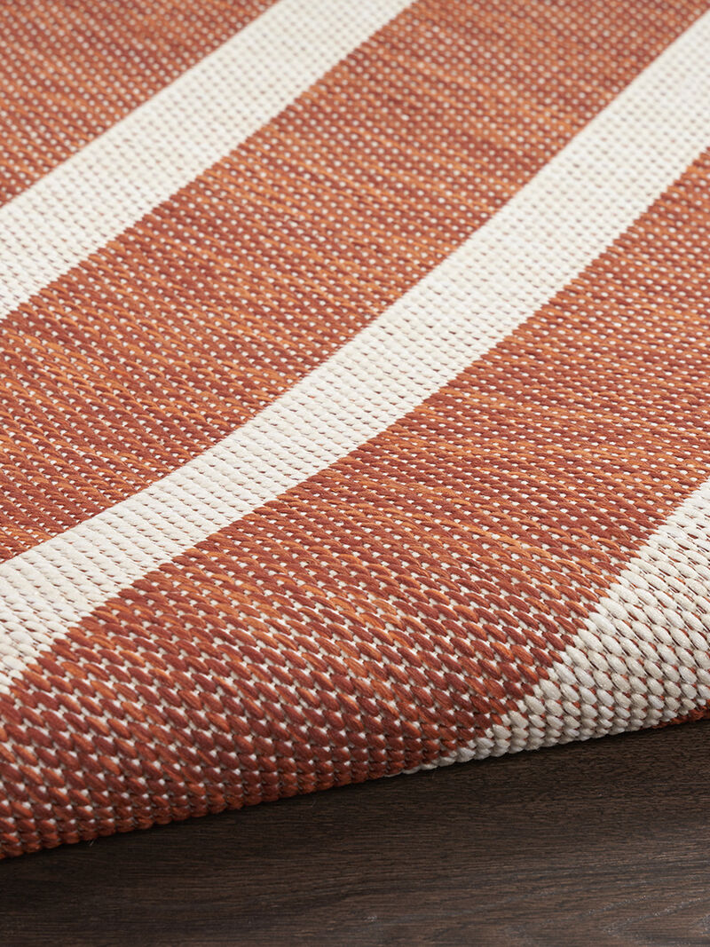 Positano POS03 Terracotta/Ivory 6' x Round Rug