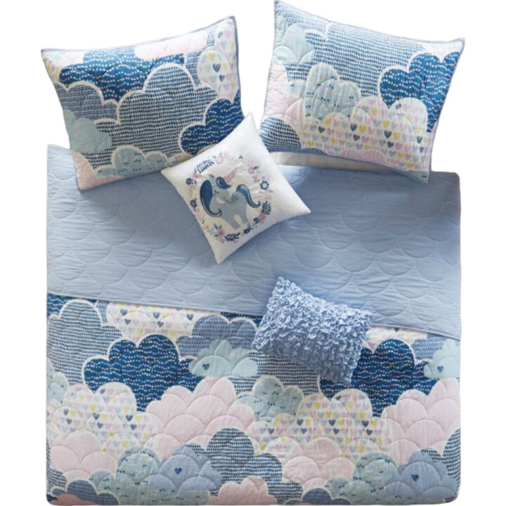 Unicorn Quilt Coverlet Set for Kids – Lightweight Bedspread