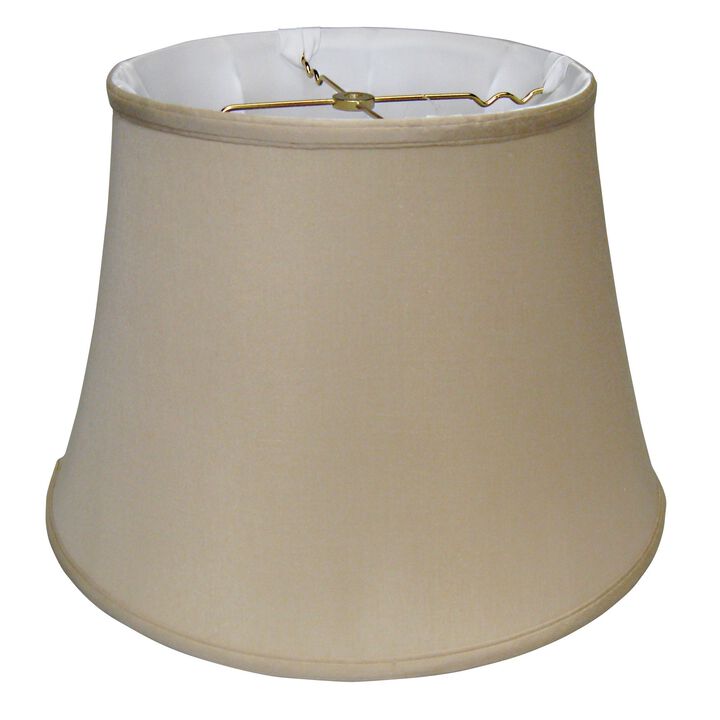 Hivvago 16" Greige Sloped Euro Bell Pongee Shantung Lampshade