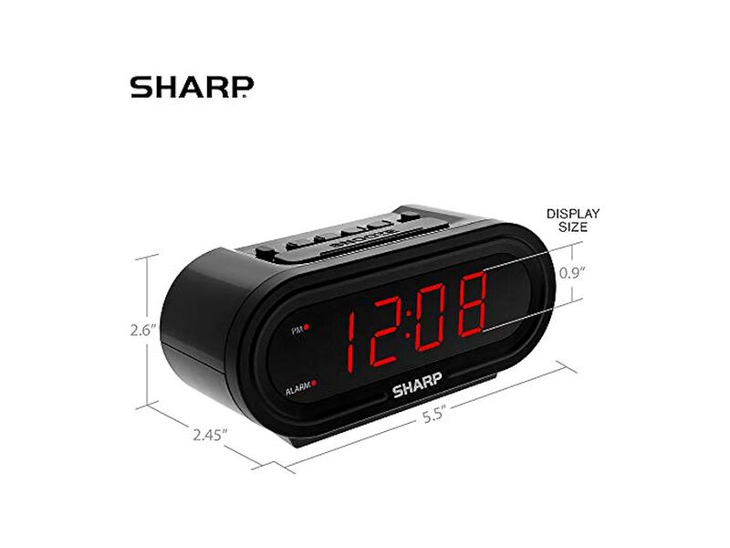 Sharp Accuset Automatic Smart Alarm Self Wall Clock Red Bedroom Decor image number 3