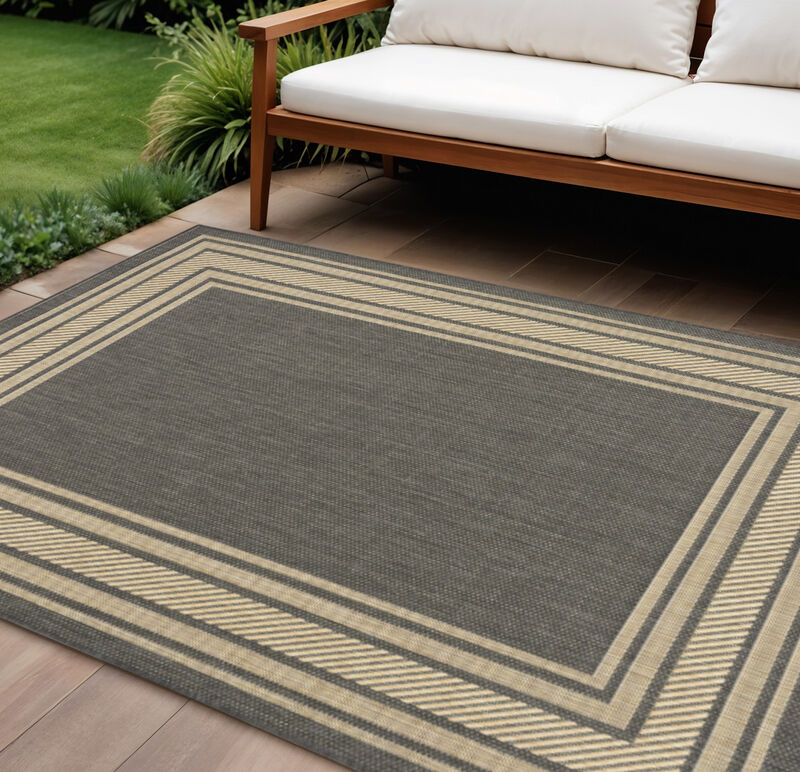 HomeRoots Geometric Indoor Outdoor Area Rug image number 1