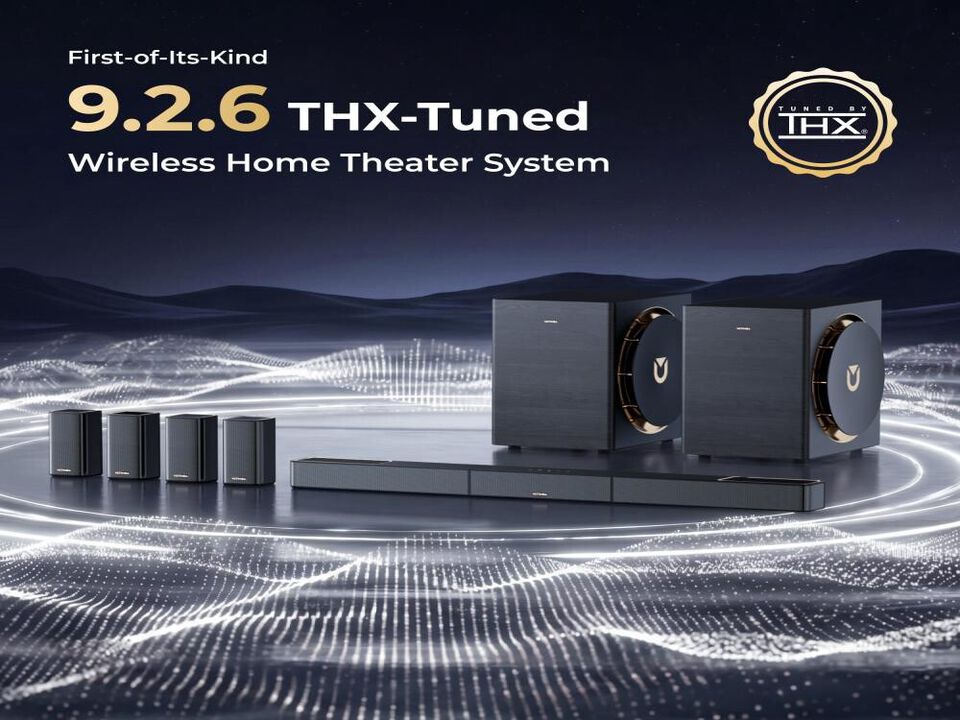 ULTIMEA Skywave X series 9.2.6 THX-Tuned Wireless Surround Sound System w/Dolby Atmos & DTS:X,Dual 10"Subwoofers,2000W Peak Power,8K Pass-Through