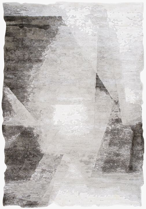 Pasargad Home Astrid Hand-Tufted Bsilk & Wool Brown Area Rug- 5' 1" X 7' 5"