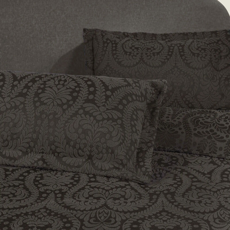 3-Piece Cotton Blend Bedspread Set with Jacquard Floral Design image number 2