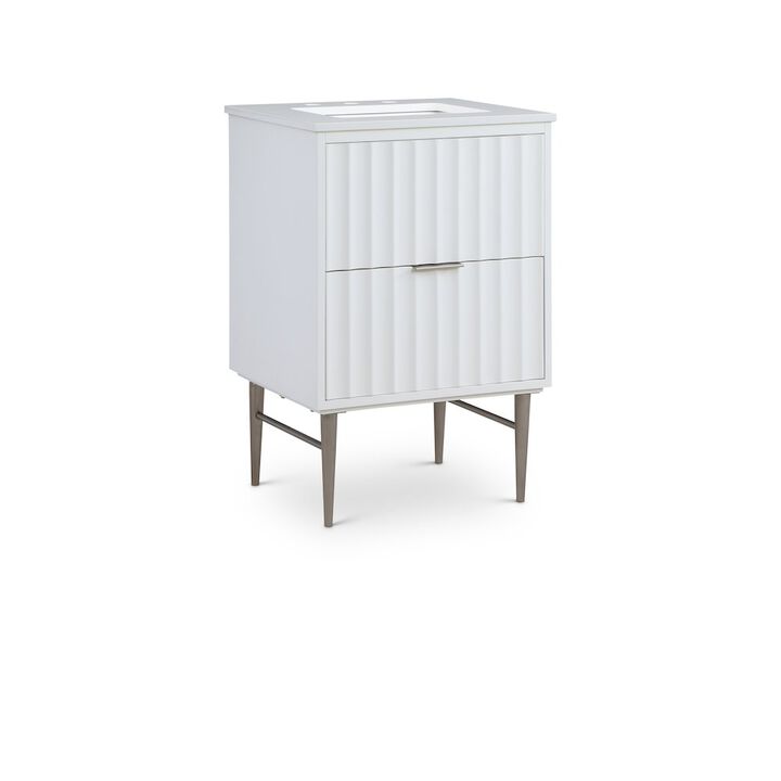Meridian Furniture Modernist White Bathroom Vanity