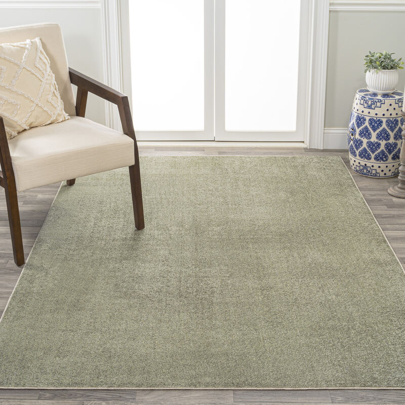 Twyla Classic Solid Low-Pile Machine-Washable Area Rug