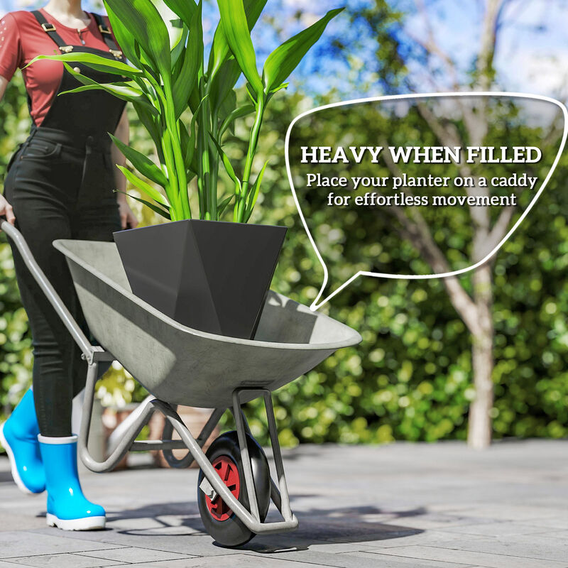 Hivvago 3-Pack Stackable MgO Planters with Drainage image number 3