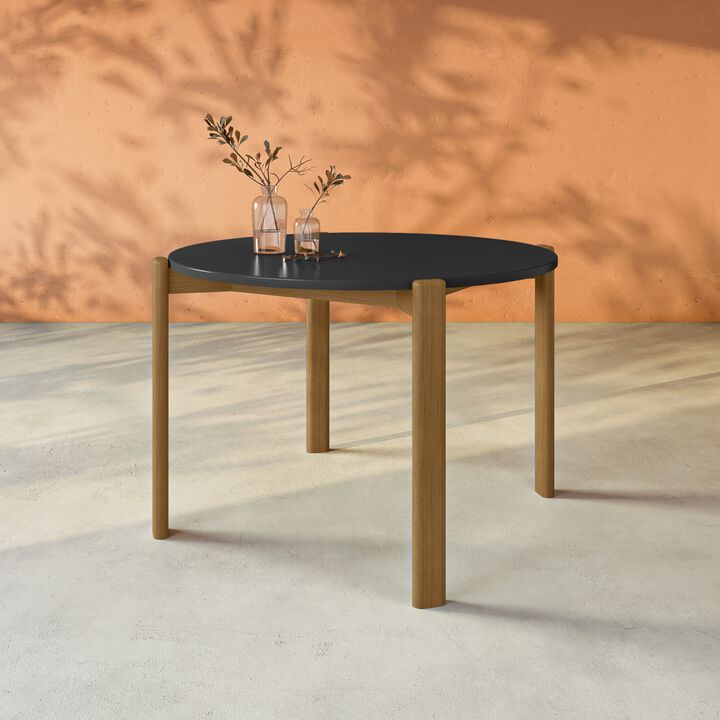 Gales Black Round Dining Table