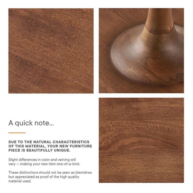 Lina Round Wood Side Table image number 2