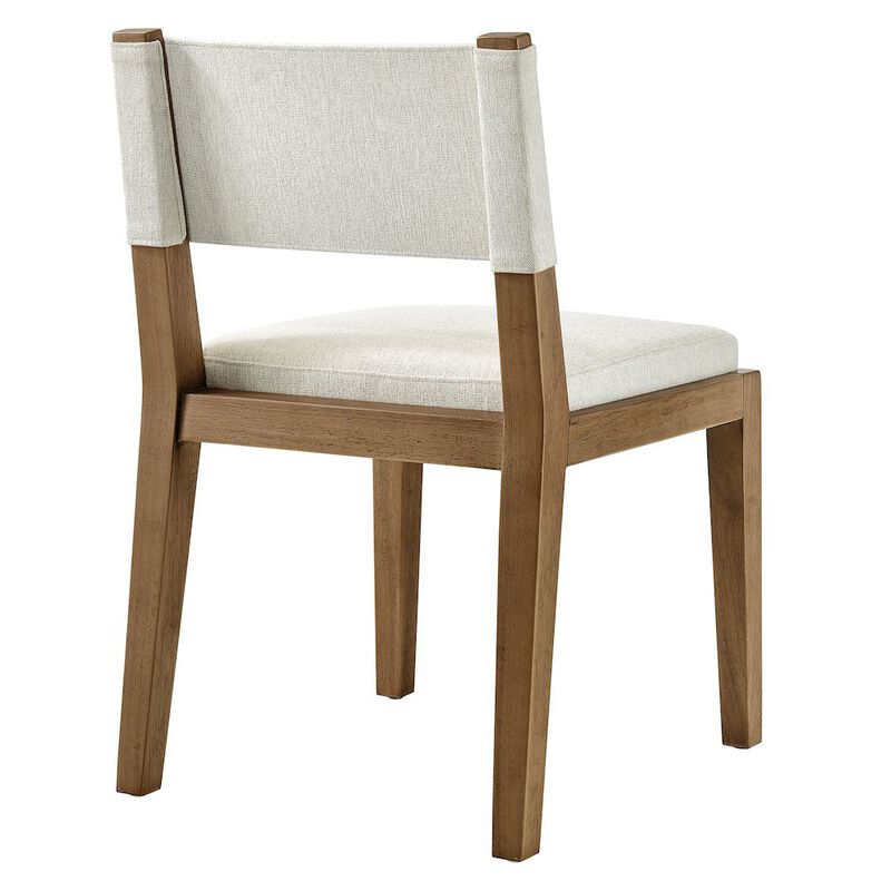 Calder Fabric Upholstered Wood Armless Dining Chair image number 4