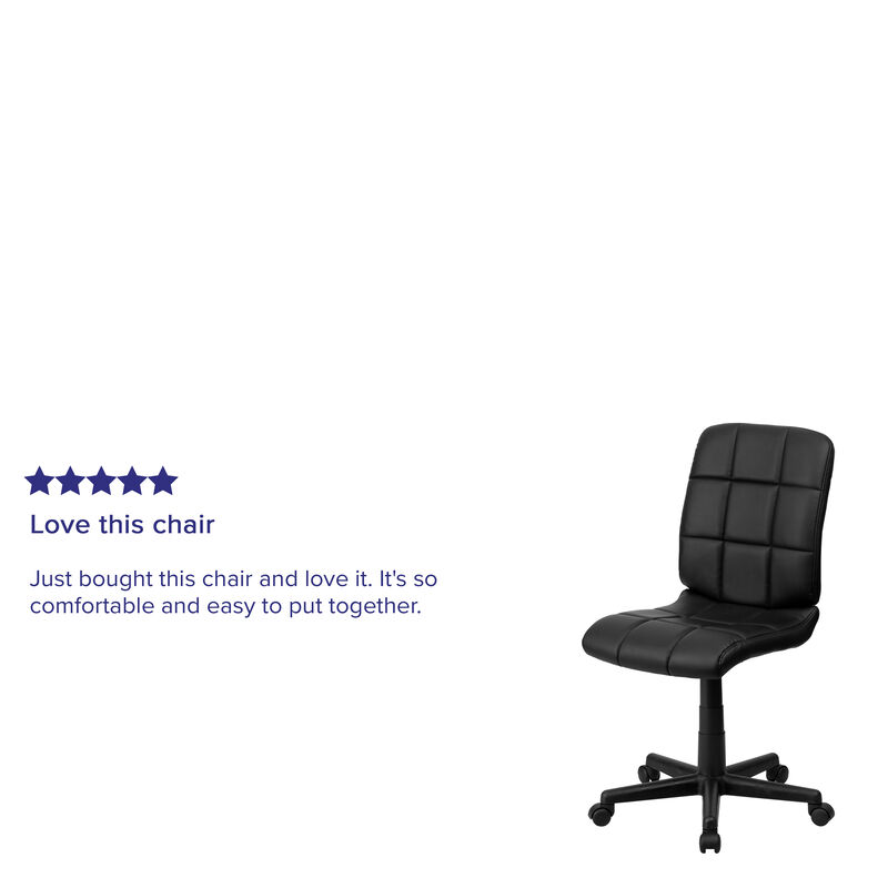 Clayton Mid-Back Quilted Vinyl Swivel Task Office Chair image number 2