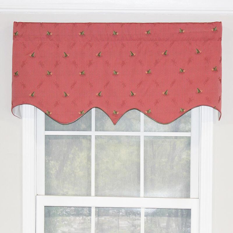 RLF Home Ribbit Regal High Quality Valance 3" Rod Pocket Window Treatment 50" x 17" Camelia Pink