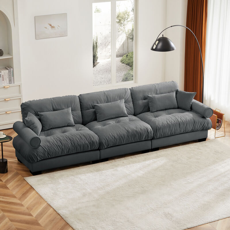 Merax 3-Seater Sectional Sofa Modular Deep Seat Couch image number 2