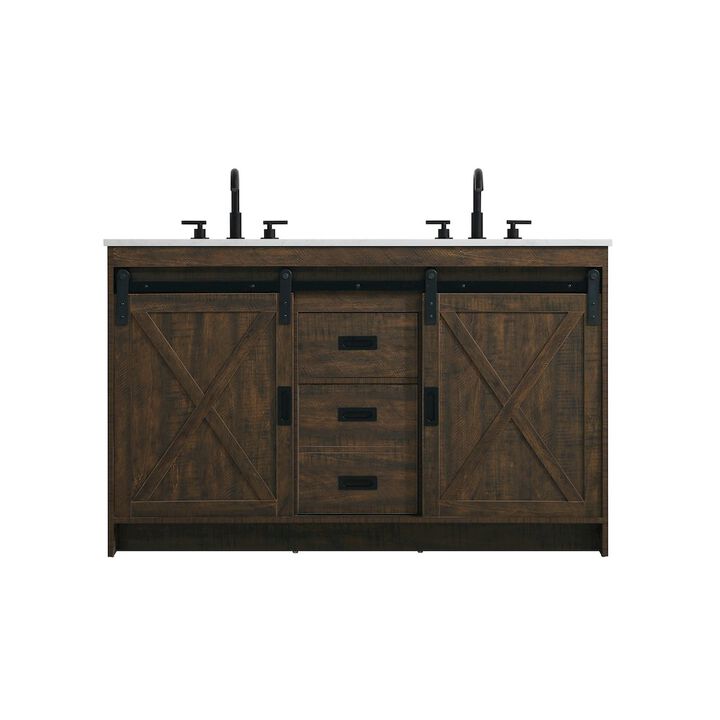 Elegant Kitchen and Bath Austin 54 Inch Double Bathroom Vanity In Expresso