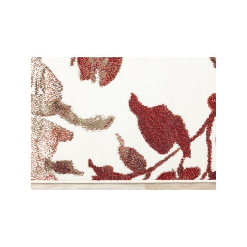 Novelle Home Functional Style Cream Red Vintage Pattern Rug, 5'3 x 7'4, 5'3 x 7'4 image number 2