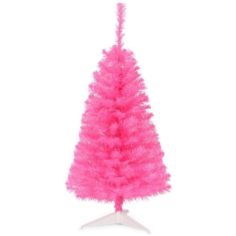 36 Inch Unlit Artificial Christmas Mini Tree with Plastic Stand
