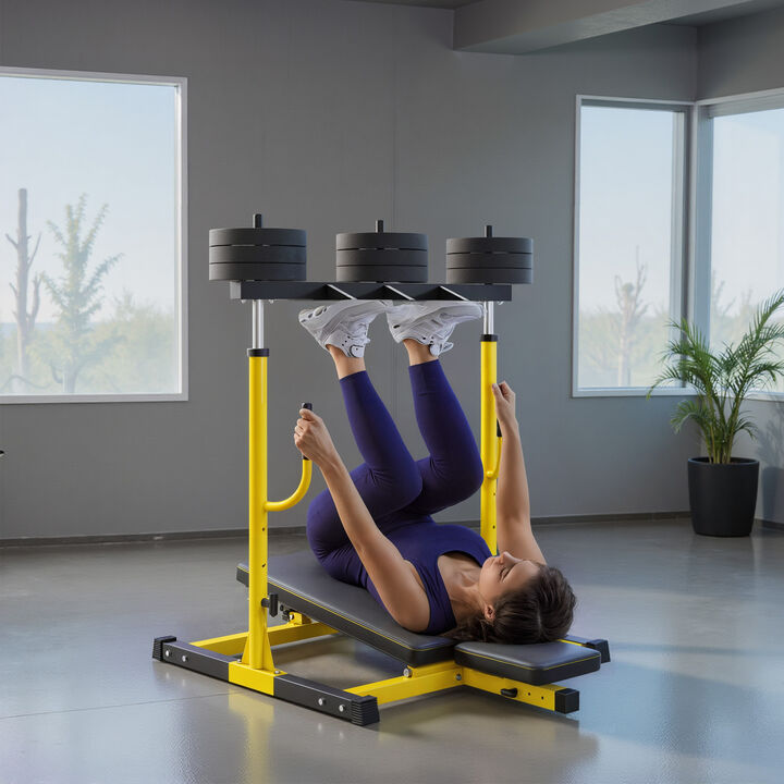 Hivvago Vertical Leg Press Machine with Adjustable Back, Head and Leg Positions