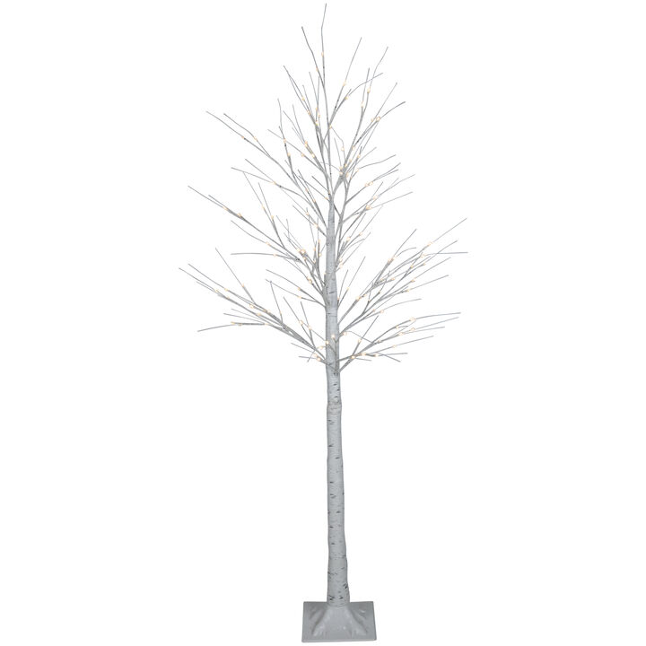 4' LED Lighted White Birch Christmas Twig Tree - Warm White Lights