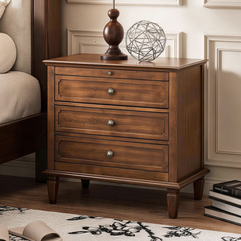 Jibber Farmhouse 3 Drawer Nightstand image number 1