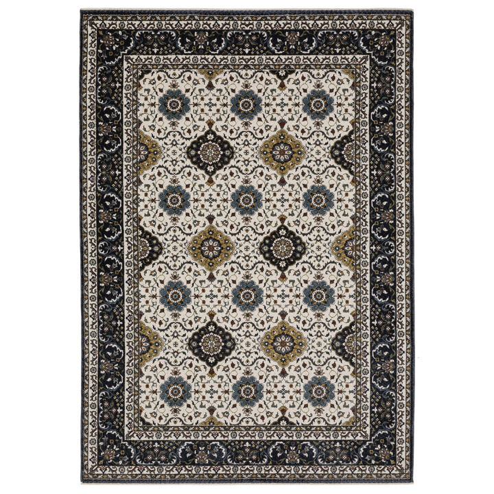 HomeRoots Medallion Runner Rug With Fringe