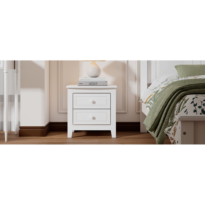 Streamdale Mid-Century Nightstand with 2 Drawers image number 7