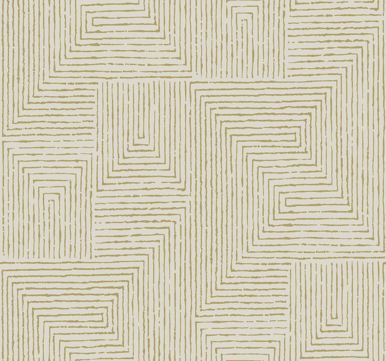 Mortenson Gold Geometric Wallpaper