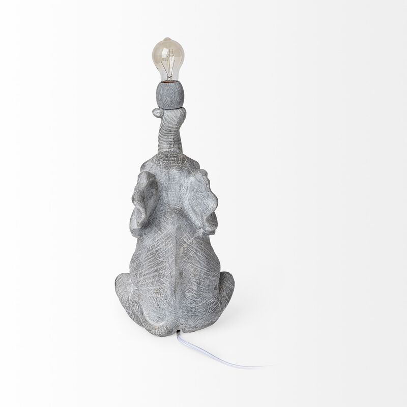 HomeRoots 16" Gray Lamp Base LED image number 3