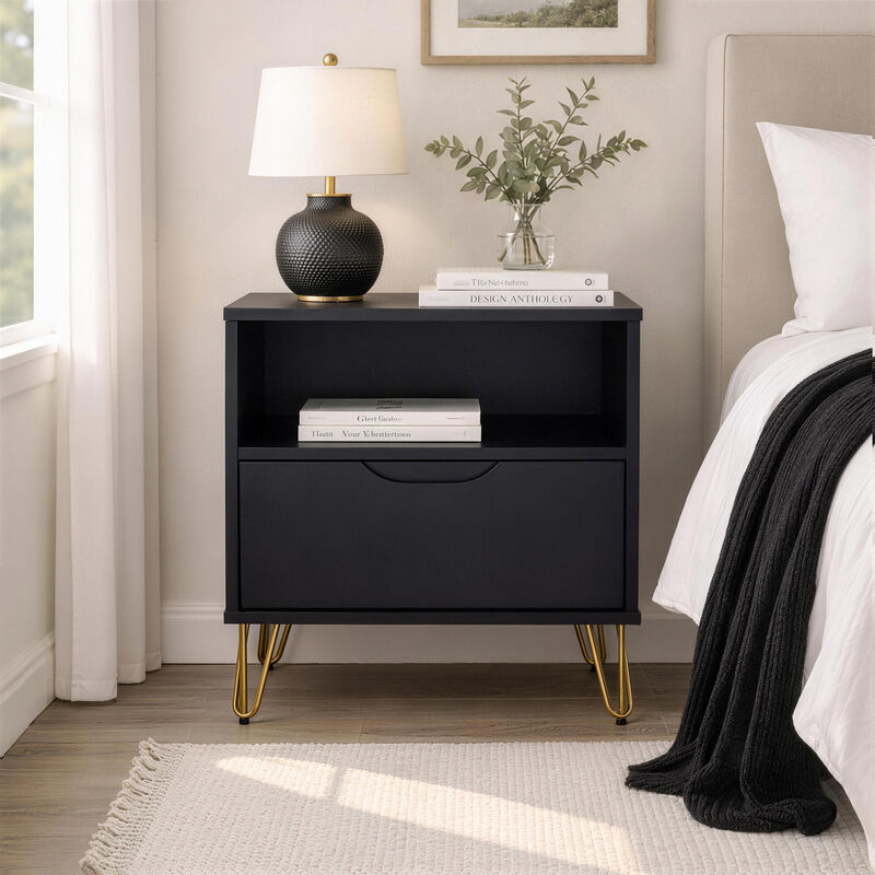 Avira Black Nightstand image number 1