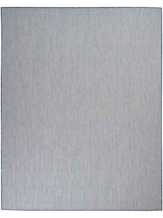 Courtyard COU01 Ivory/Blue 8' x 10' Rug