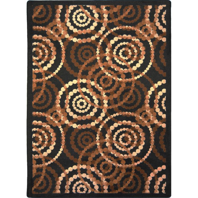 Joy Carpets Kid Essentials Dottie 10'9 x 13'2 Area Rug in Color Colors