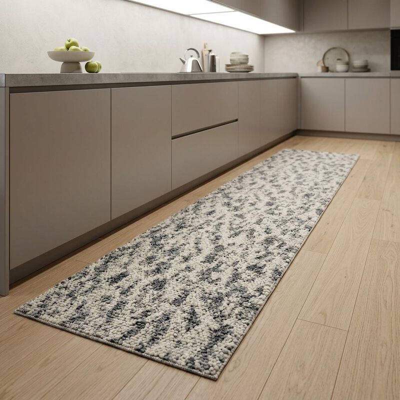 HomeRoots Abstract Runner Rug image number 1