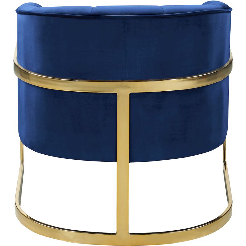 Meridian Furniture Carter Navy Velvet Accent Chair