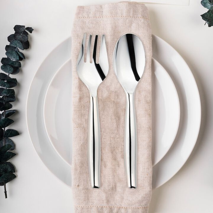 Silver Plastic Serving Flatware Set (150 Pairs)