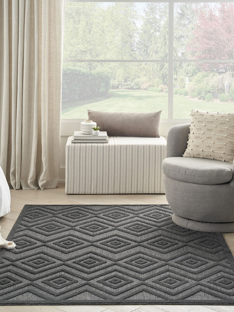 Versatile NRV01 Charcoal/Black 4' x 6' Rug
