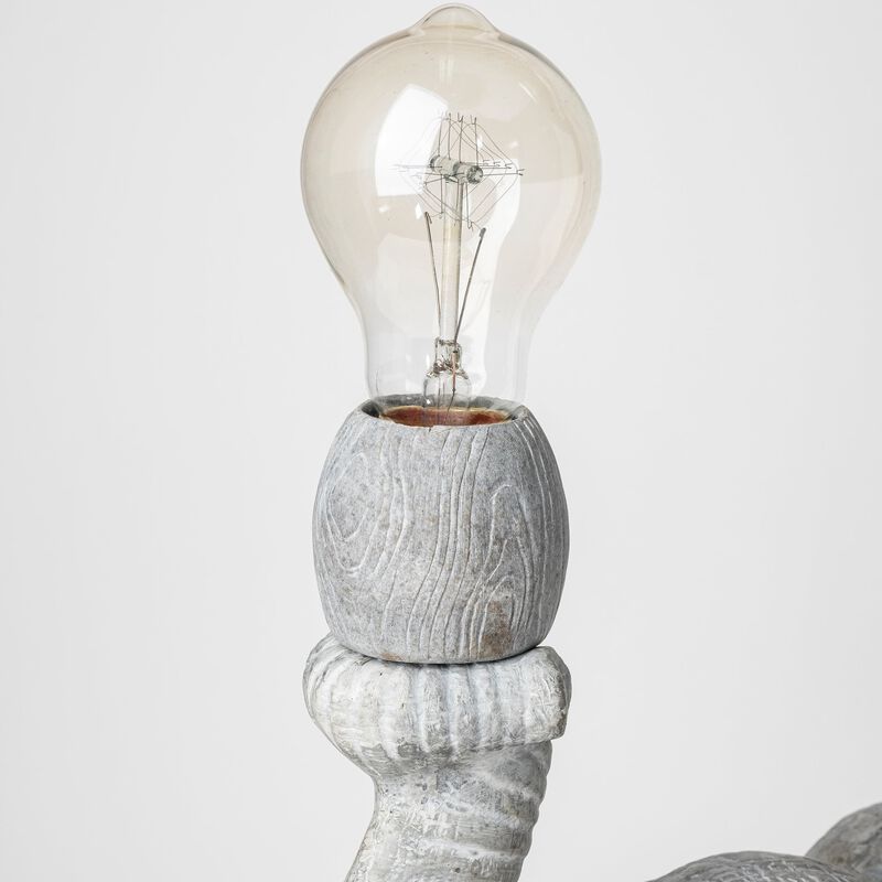 HomeRoots 16" Gray Lamp Base LED image number 4