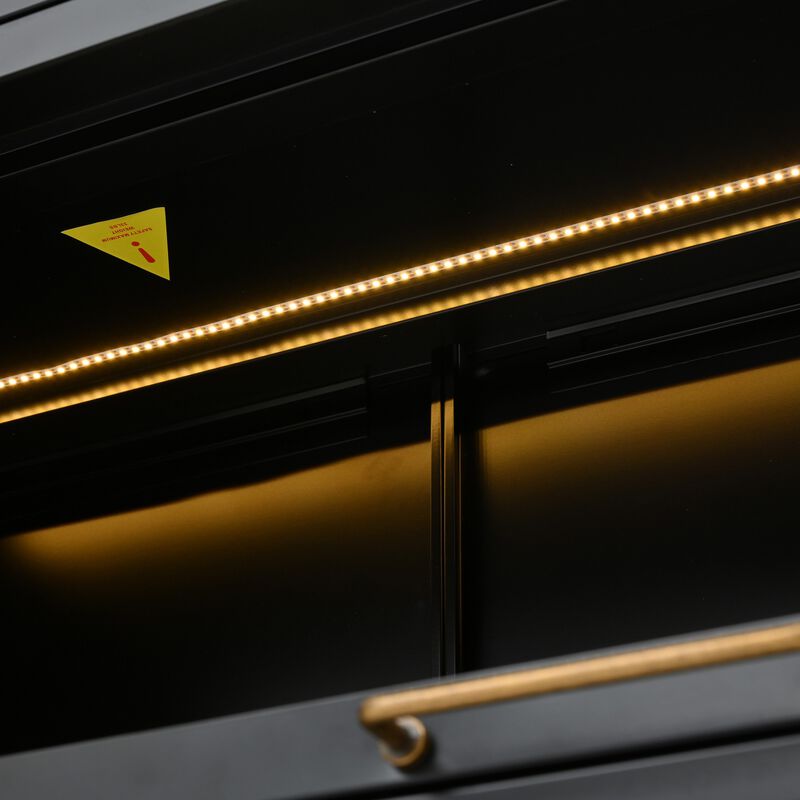 Wimnux Modern LED Lighted Metal Display Cabinet image number 5