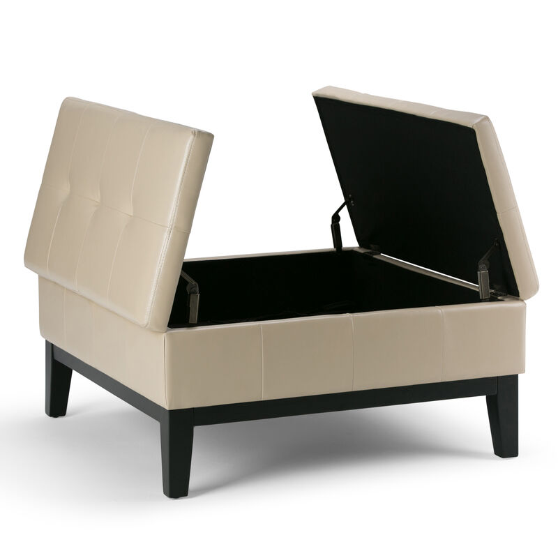 Simpli Home Dover Square Coffee Table Storage Ottoman image number 3