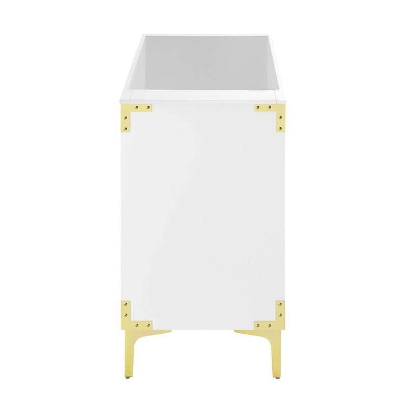 Voltaire 36" Single, Bathroom Vanity in White with Gold Hardware - Cabinet Only image number 3