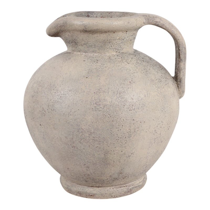 15x13" Terracotta Pitcher Vase, Ivory image number 4