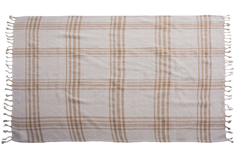 Natural 50" x 60" Throw Blanket