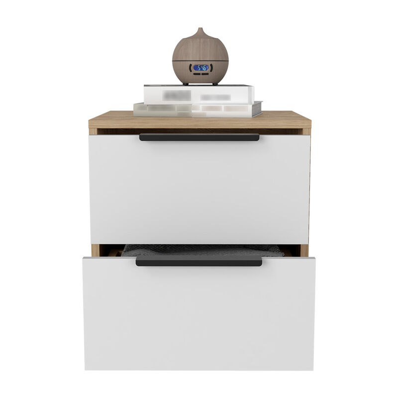 Nightstand Cervants, Bedroom, White / Pine