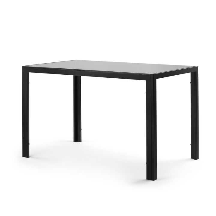 Hivvago 4 Seater Heavy Duty Tempered Minimalist Glass Top Dining Table