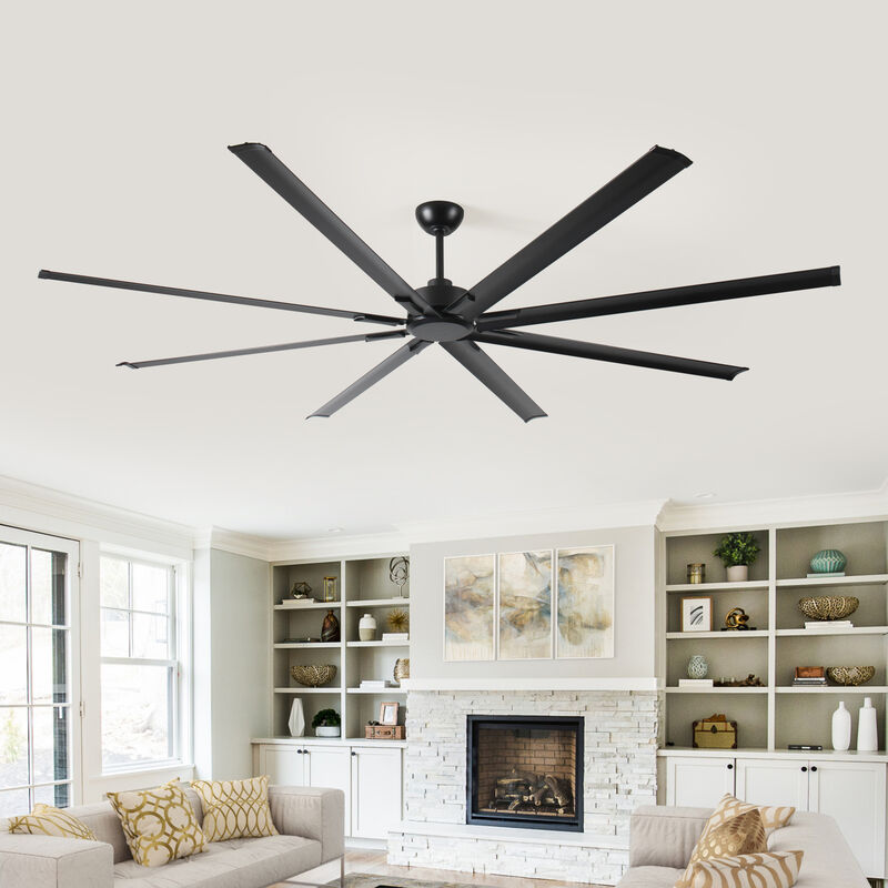 ELEMENT ACE 96 Inch Large Industrial DC Motor Ceiling Fan with 8 Reversible Blades, Remote Control for Home Porch Garage Shop and Commercial Space Use image number 7
